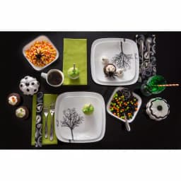 Corelle Square 16-Piece Black Trees Glass Dinnerware Set, Service for 4 thumbnail 5