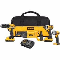 DEWALT 20V MAX Cordless 4-Tool Combo Kit with (2) 2.0Ah Batteries & Charger thumbnail 1