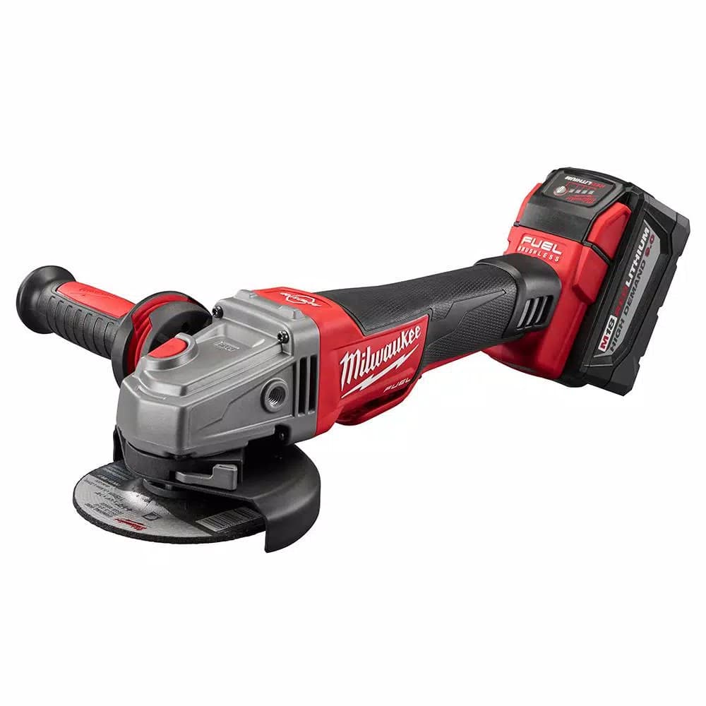 Milwaukee M18 FUEL 4-1/2 in. / 5 in. Braking Angle Grinder Kit with (2) 9.0 Ah Batteries and Rapid Charger