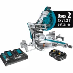 Makita 18V X2 LXT 36V 12 in. Brushless Dual-Bevel Sliding Compound Miter Saw Kit with Brad & Finish Nailer Bonus thumbnail 2
