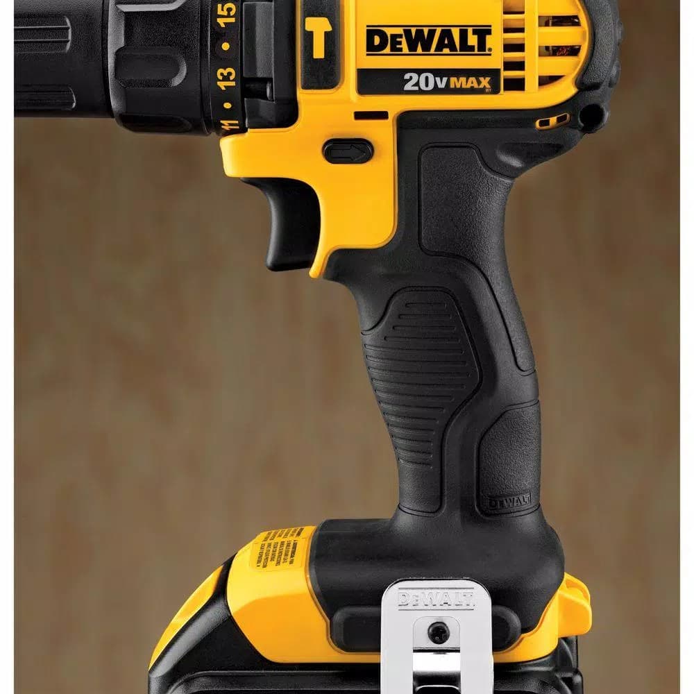 DEWALT 20V MAX Cordless 1/2 in. Compact Hammer Drill/Driver Kit with (2) 1.5 Ah Batteries, Charger & Bag