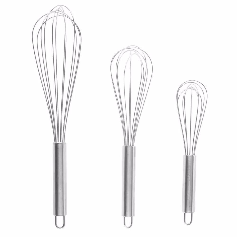 Classic Cuisine Stainless Steel Wire Whisk Set of 3