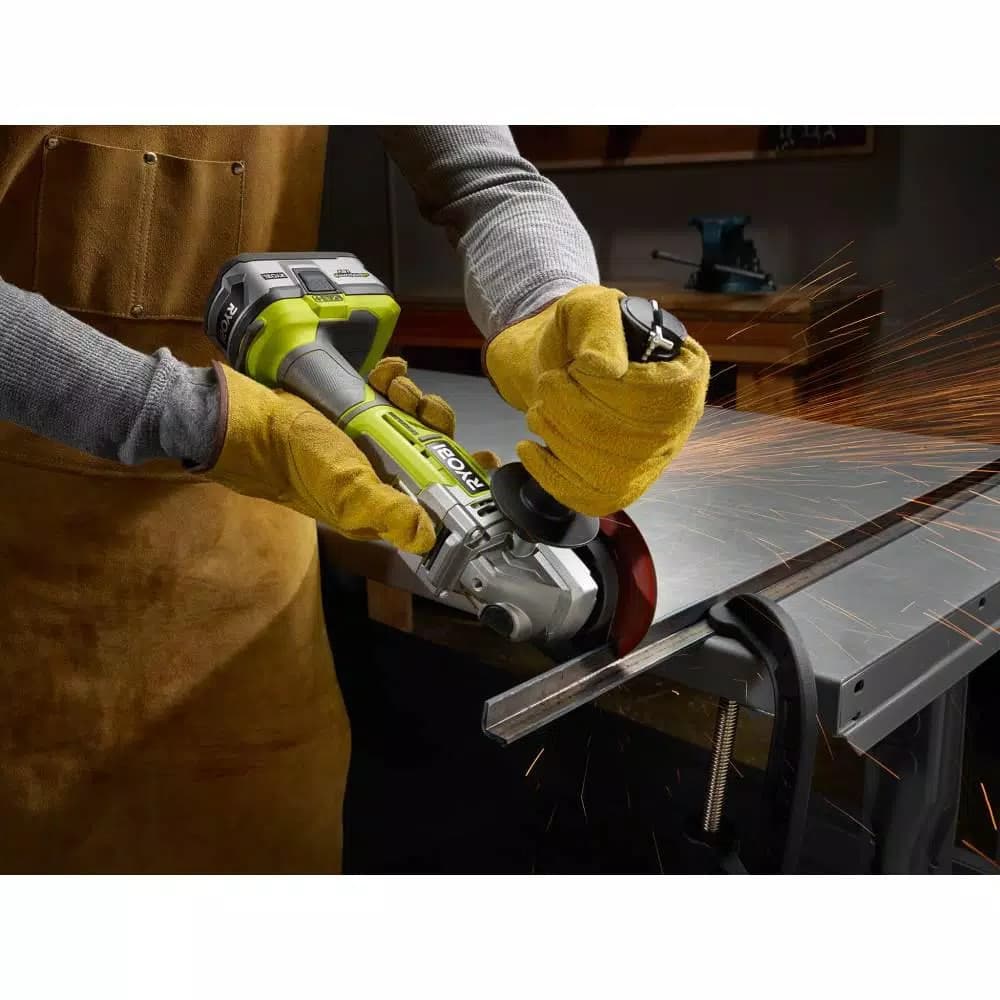 RYOBI 18V ONE+ Brushless 4-1/2 in. Cordless Angle Grinder/Cut-Off Tool (Tool Only)