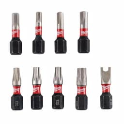 Milwaukee SHOCKWAVE Impact Duty Security Bit Set, 9-Piece Hex Shank thumbnail 1