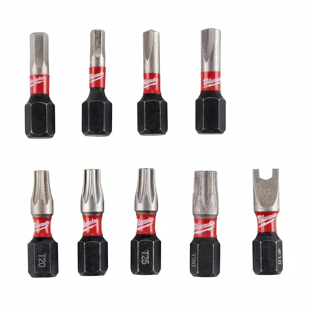 Milwaukee SHOCKWAVE Impact Duty Security Bit Set, 9-Piece Hex Shank