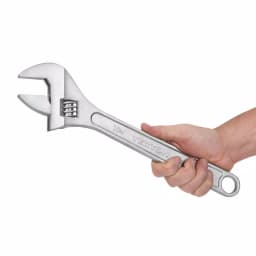 TEKTON 15 in. Adjustable Wrench, Carbon Steel with Satin Chrome Finish thumbnail 4