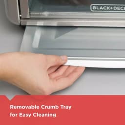 BLACK+DECKER 1500W 6-Slice Stainless Steel Toaster Oven with Convection and Broiler thumbnail 5