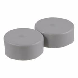 CURT 2.32" Bearing Protector Dust Covers, Gray Plastic (2-Pack) thumbnail 1