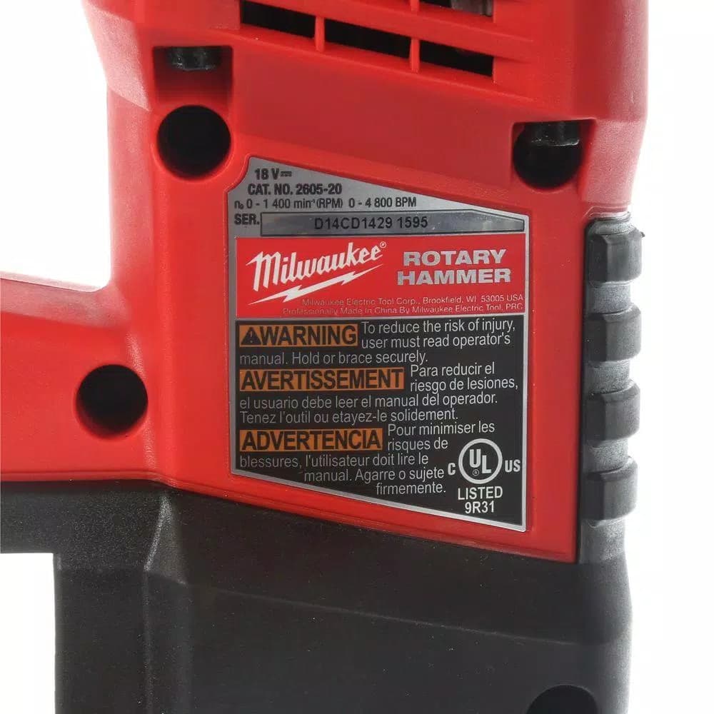 Milwaukee M18 18V Cordless 7/8 in. SDS-Plus Rotary Hammer (Tool-Only)
