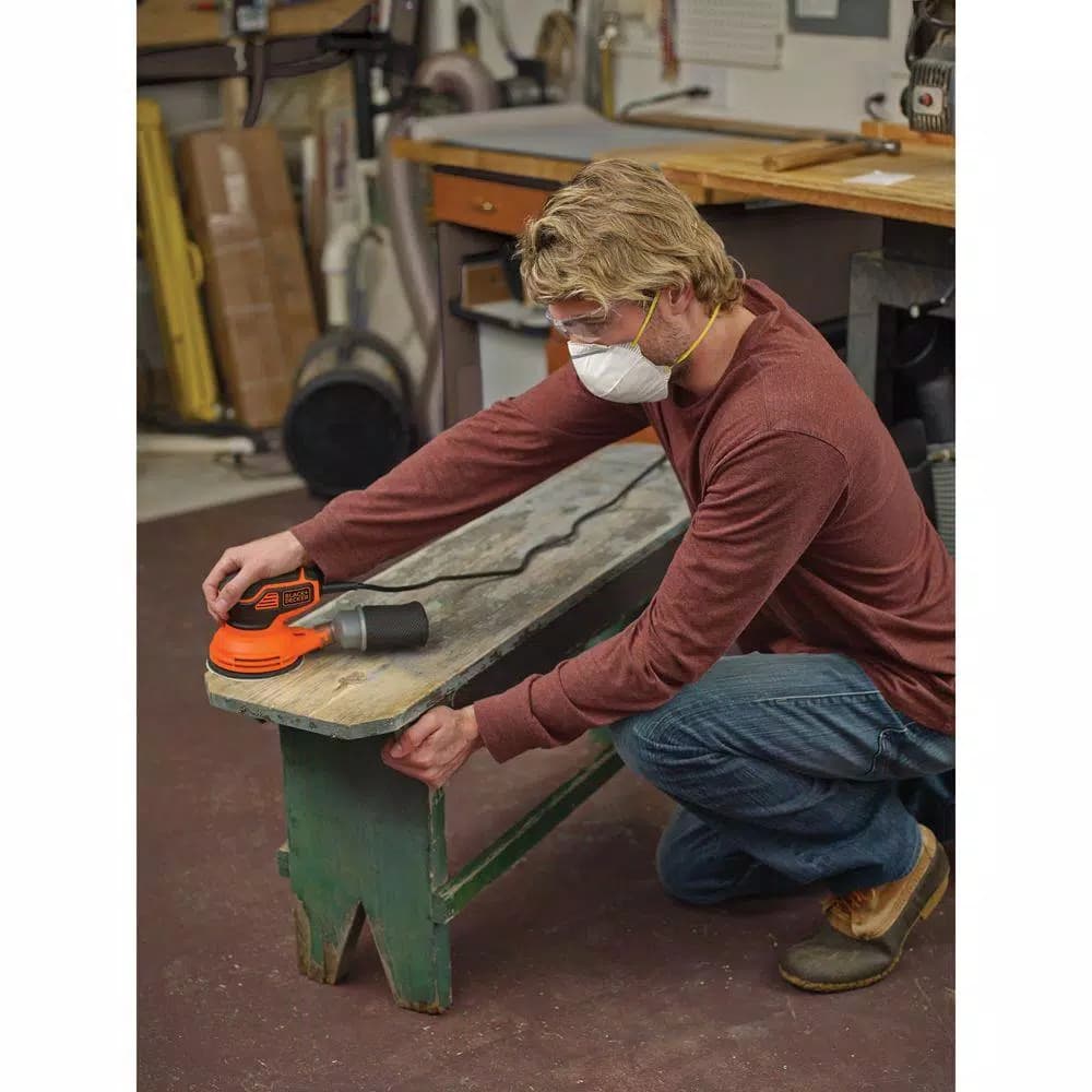 BLACK+DECKER 5 in. Corded Random Orbital Sander, 2.4 Amp