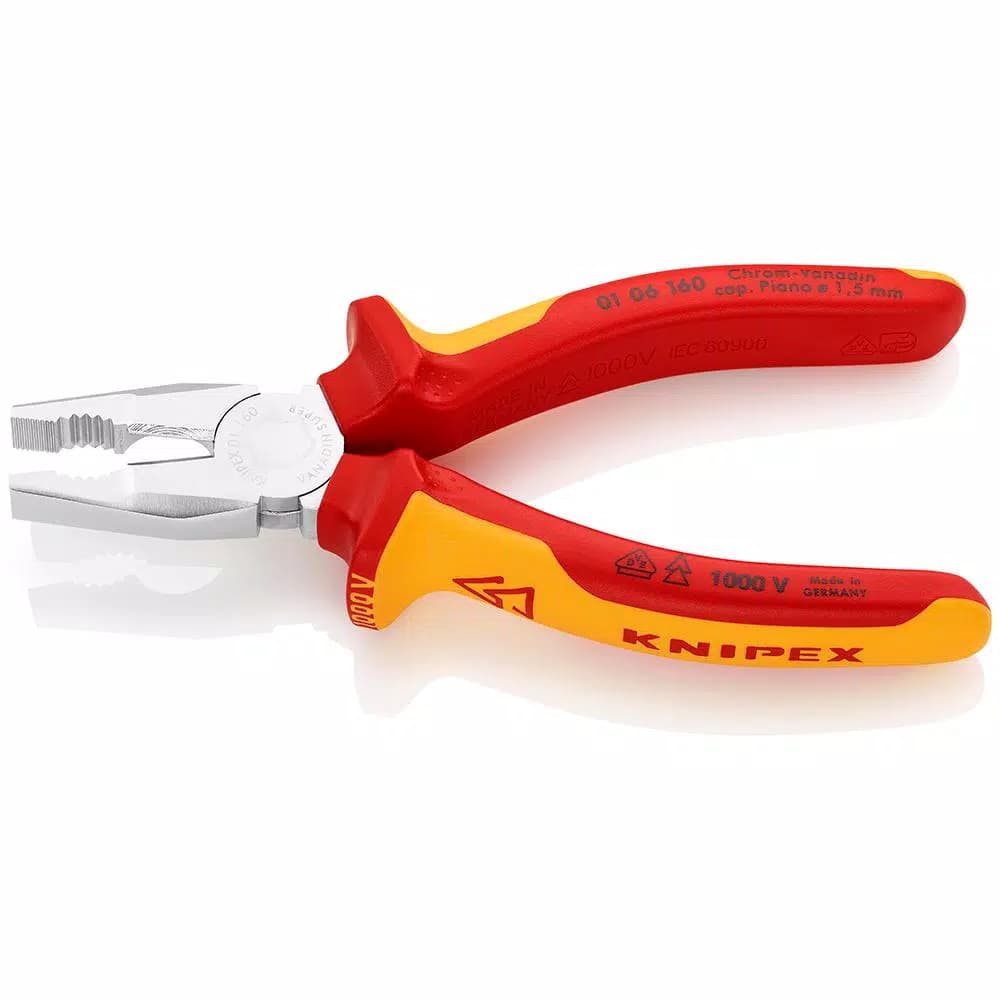 KNIPEX 6-1/4 in. Insulated Combination Pliers, VDE Tested