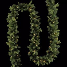 Home Accents Holiday 12 ft. Pre-Lit Norway Garland with 70 Warm White LED Lights, Battery Operated thumbnail 4