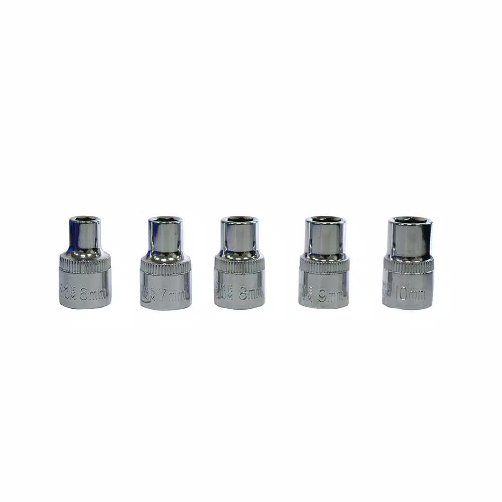 Best Value 27-Piece 3/8 in. Drive Metric Socket Set with Ratchet and Blow Mold Case