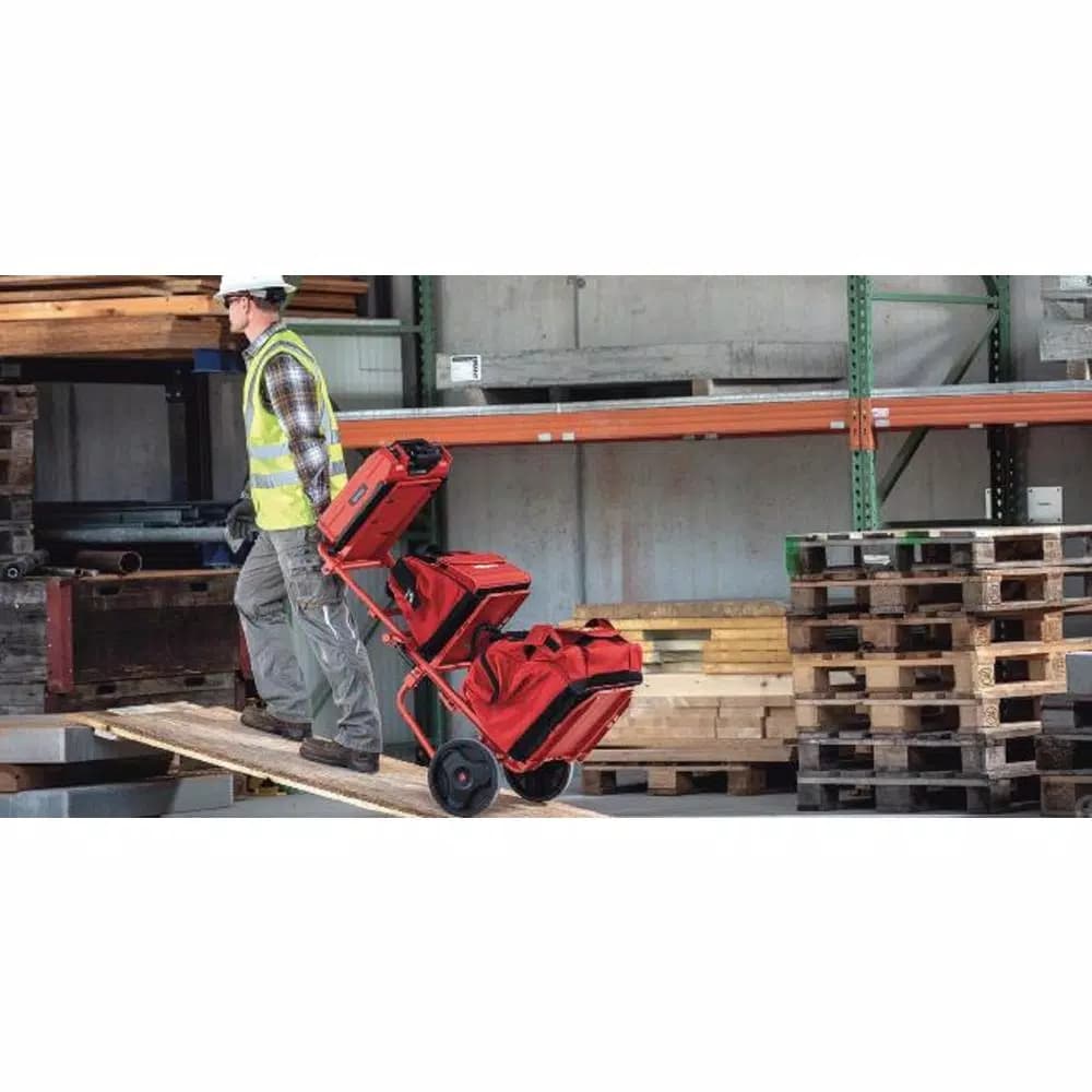 Hilti REDiPAK Folding Hand Truck/Dolly with 3-Shelves and Straps, 330 lbs Capacity