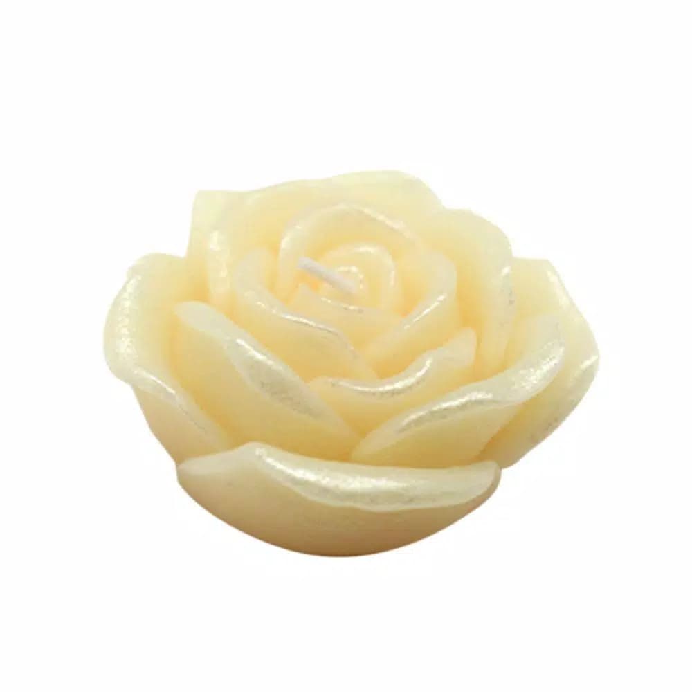 Zest Candle 3 in. Ivory Rose Floating Candles, 12-Pack
