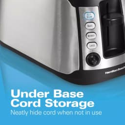 Hamilton Beach 4-Slice Long Slot Toaster with Keep Warm Setting, Black thumbnail 3