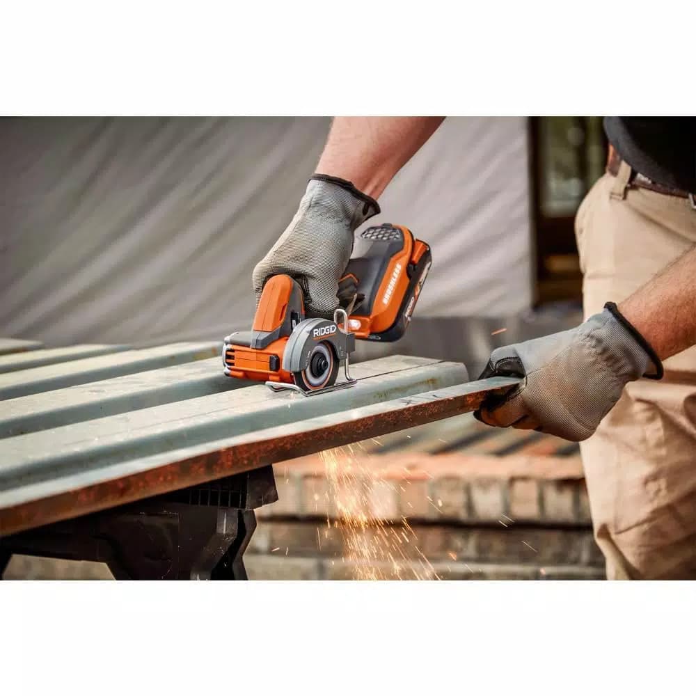 RIDGID 18V SubCompact Brushless 3 in. Multi-Material Cordless Saw, Tool Only