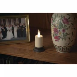 Xodus Innovations 4 in. White LED Votive Candle with Warm 3D Flame and Aged Bronze Base thumbnail 3