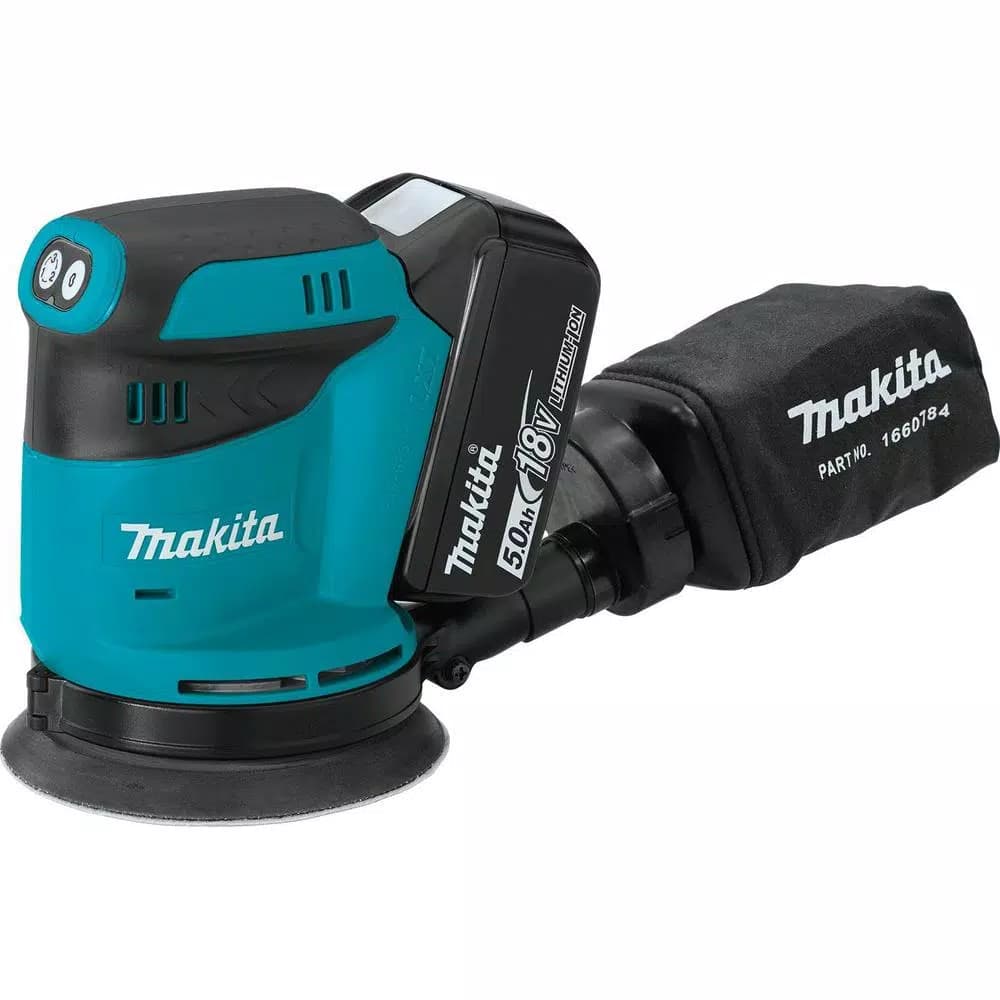 Makita 18V LXT Lithium-Ion 5 in. Random Orbit Sander Kit with 5.0Ah Battery and Charger