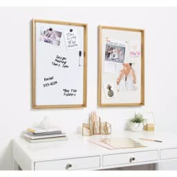 DesignOvation Kate and Laurel Calder Modern Framed Magnetic Dry Erase Board, Gold thumbnail 5