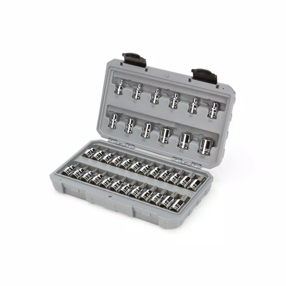 TEKTON 3/8 in. Drive Torx, TR Torx, and External Star Socket Set, 36-Piece