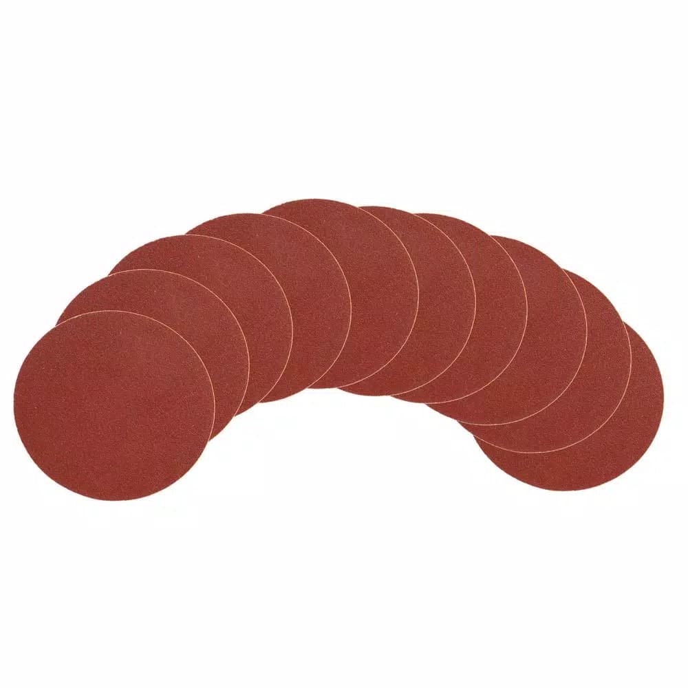 WEN 80-Grit 9-Inch Adhesive-Backed Disc Sandpaper, 10-Pack