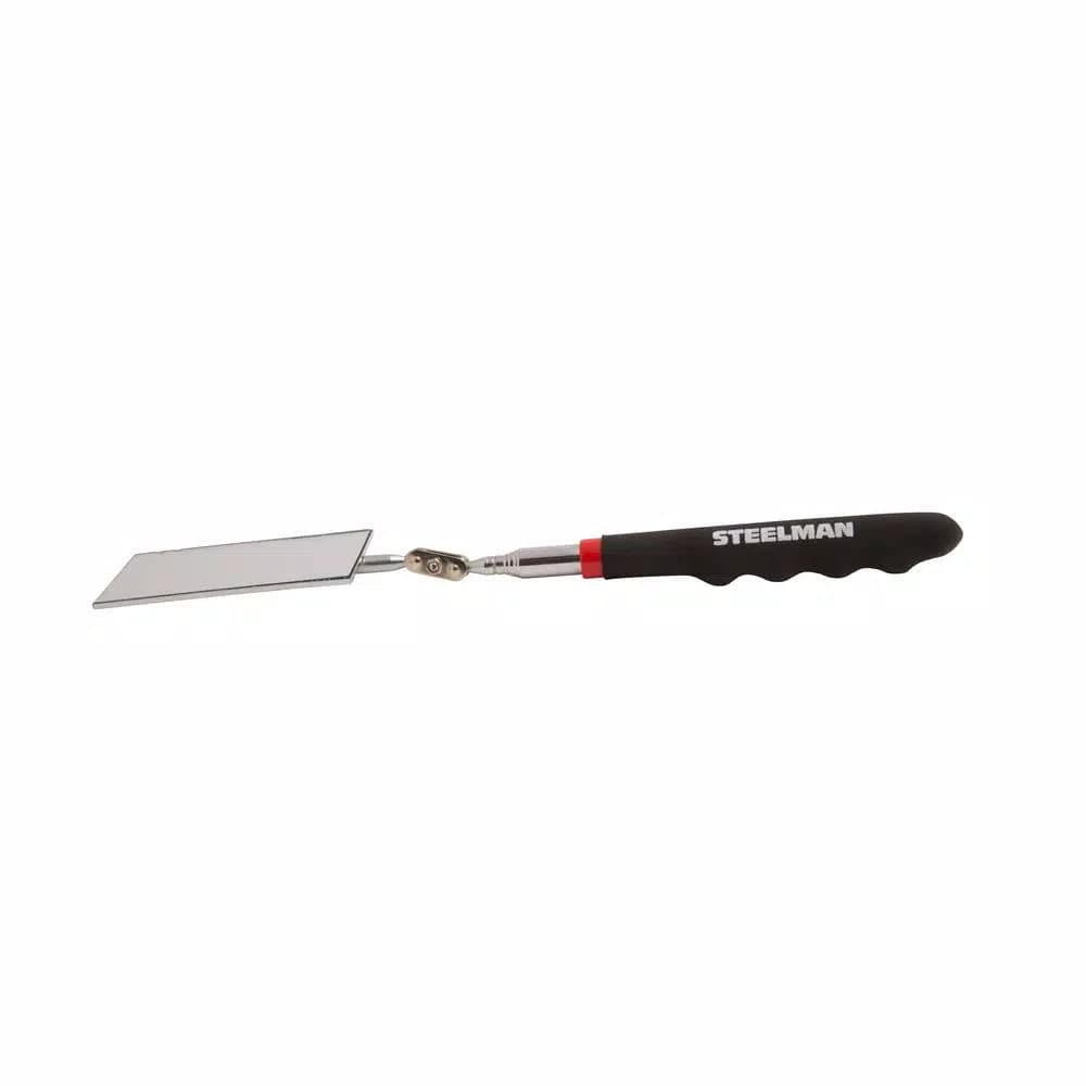 Steelman 30 in. Telescoping Inspection Mirror with 360° Articulating Rectangular Mirror