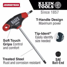 Klein Tools 1/8 in. Ball-End Journeyman T-Handle Hex Key thumbnail 2