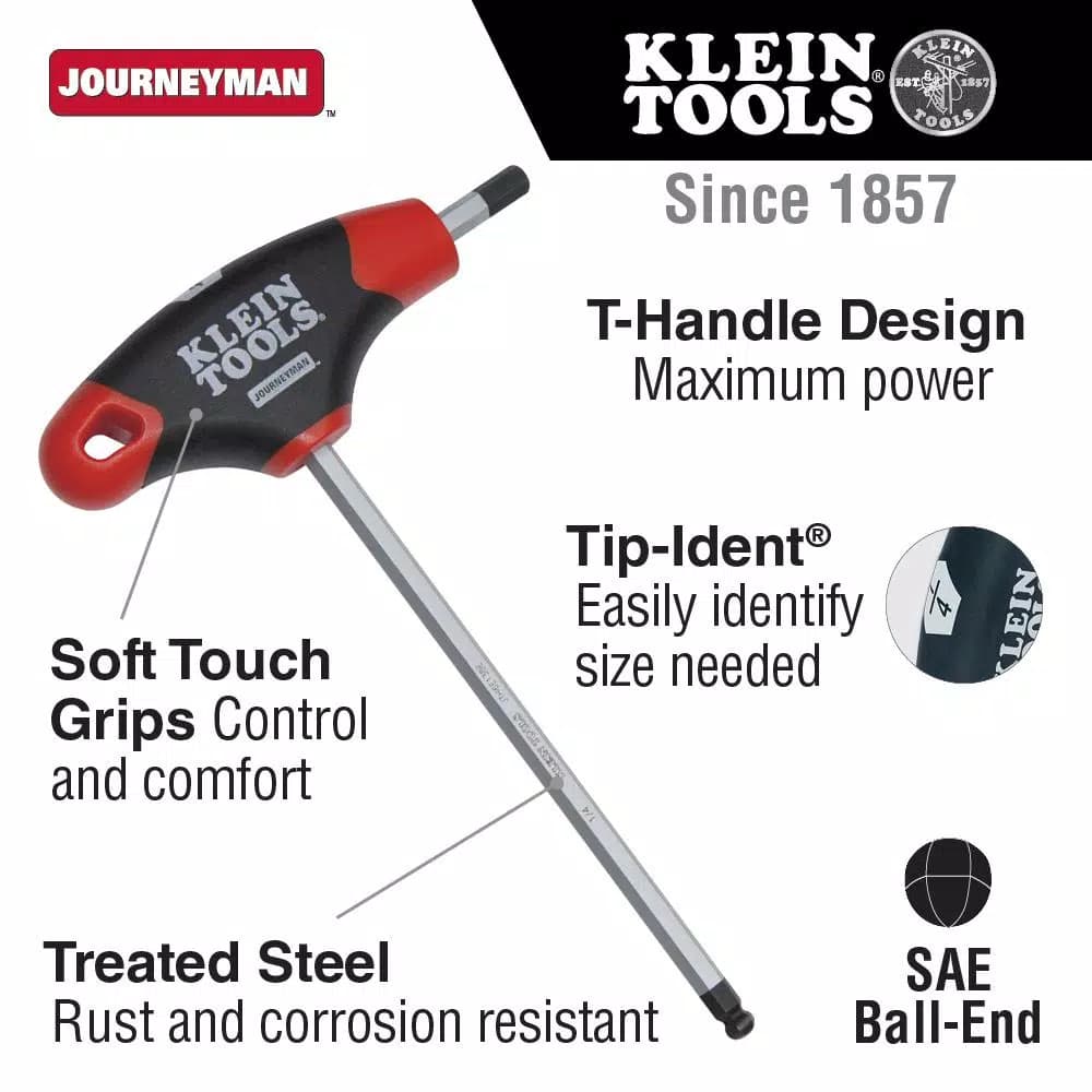 Klein Tools 1/8 in. Ball-End Journeyman T-Handle Hex Key