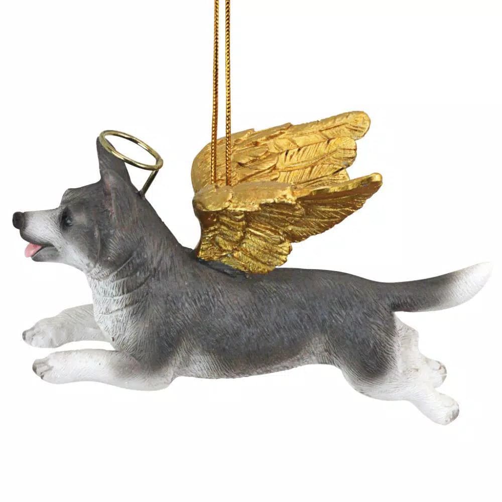 Design Toscano Siberian Husky Angel Dog Christmas Ornament