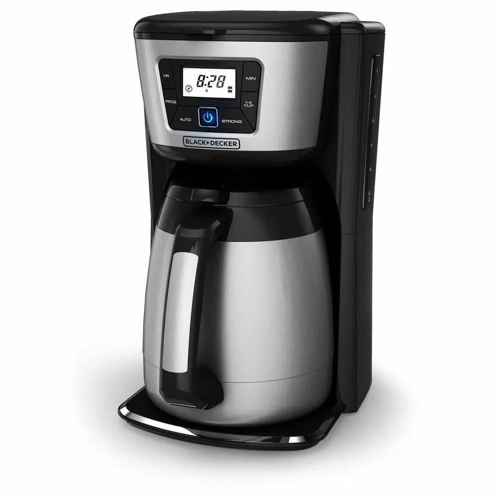 BLACK+DECKER 12-Cup Programmable Drip Coffee Maker with Stainless Steel Thermal Carafe