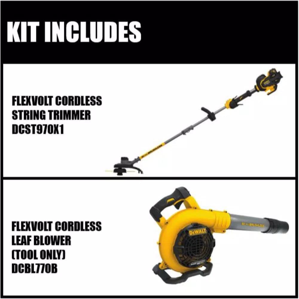 DEWALT 60V MAX FLEXVOLT Brushless 15 in. String Trimmer Kit with 3.0 Ah Battery and Charger