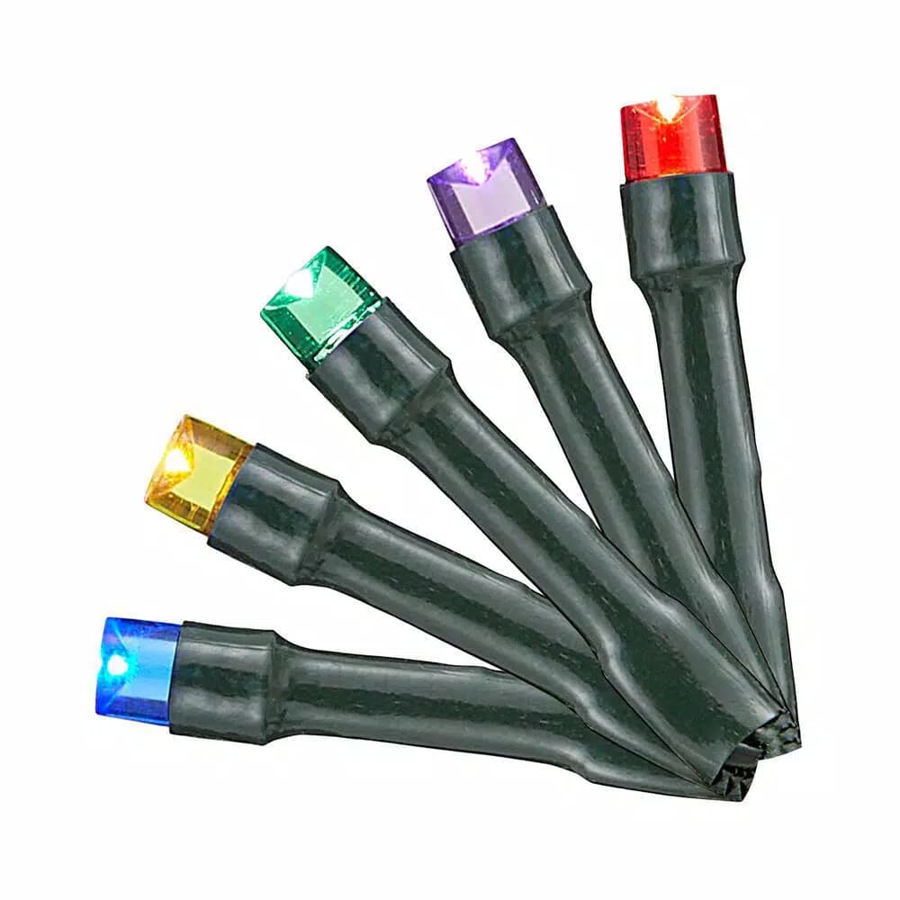 Home Accents Holiday 26 ft. 100-Light Multicolor LED Battery-Operated String Lights with Timer, 8 Functions