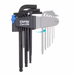 Capri Tools 18-Piece S2 Steel Long Arm Hex Key Set, Metric & SAE with Ballpoint End thumbnail 6