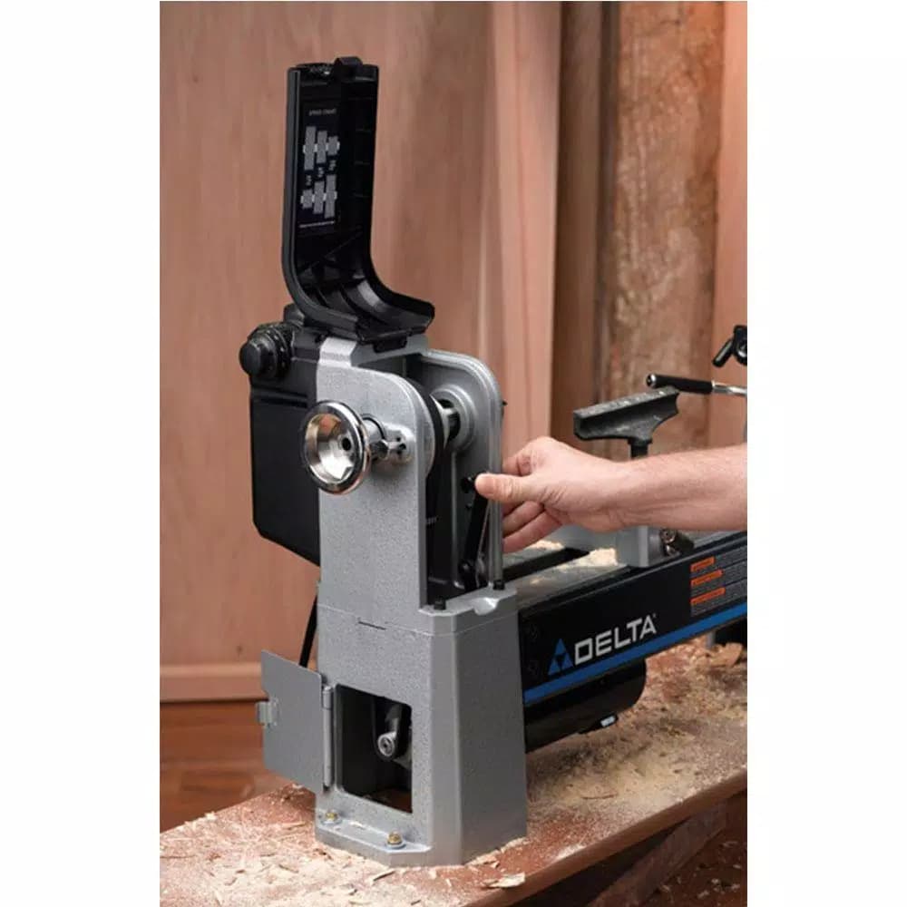 Delta 12-1/2 in. Midi-Lathe Variable Speed Wood Lathe, 1 HP