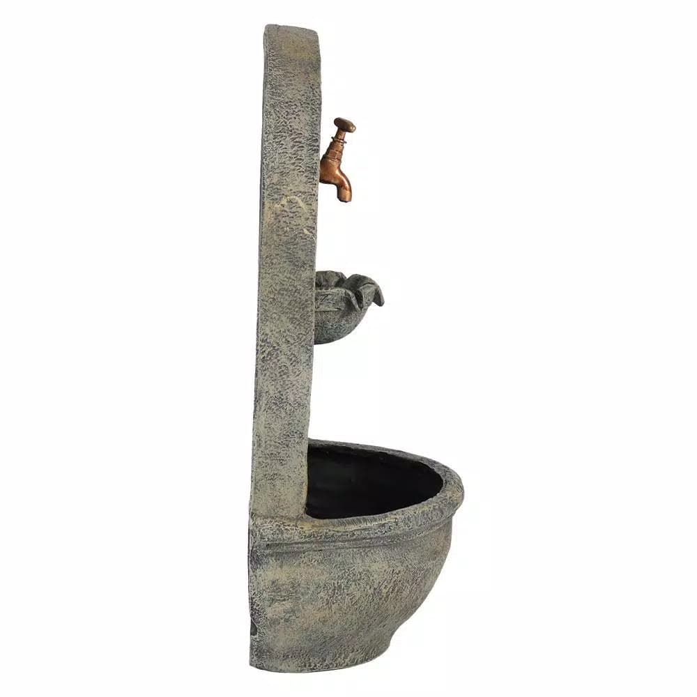 Sunnydaze Decor Messina French Limestone Electric Outdoor Wall Fountain