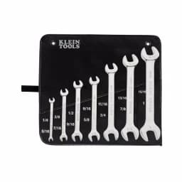 Klein Tools 7-Piece Open-End Wrench Set, Alloy Steel, 1/4 in. to 1 in. thumbnail 3