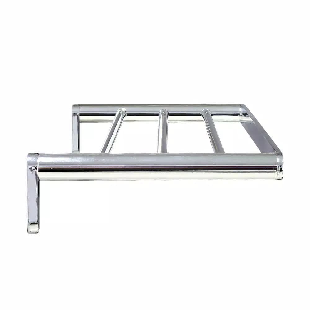 MODONA 24 in. Oval Polished Chrome Towel Rack