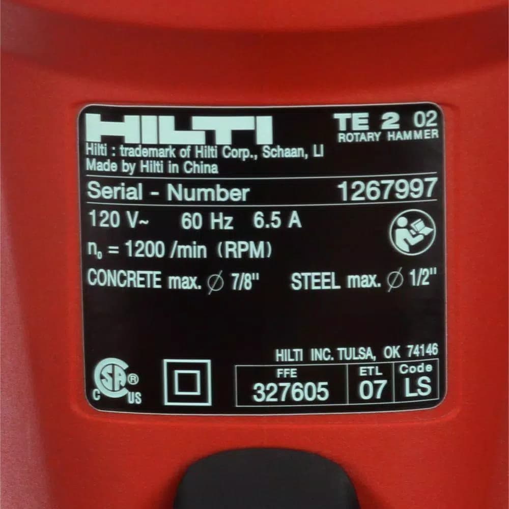 Hilti TE 2 120-Volt SDS-Plus Corded Hammer Drill Kit