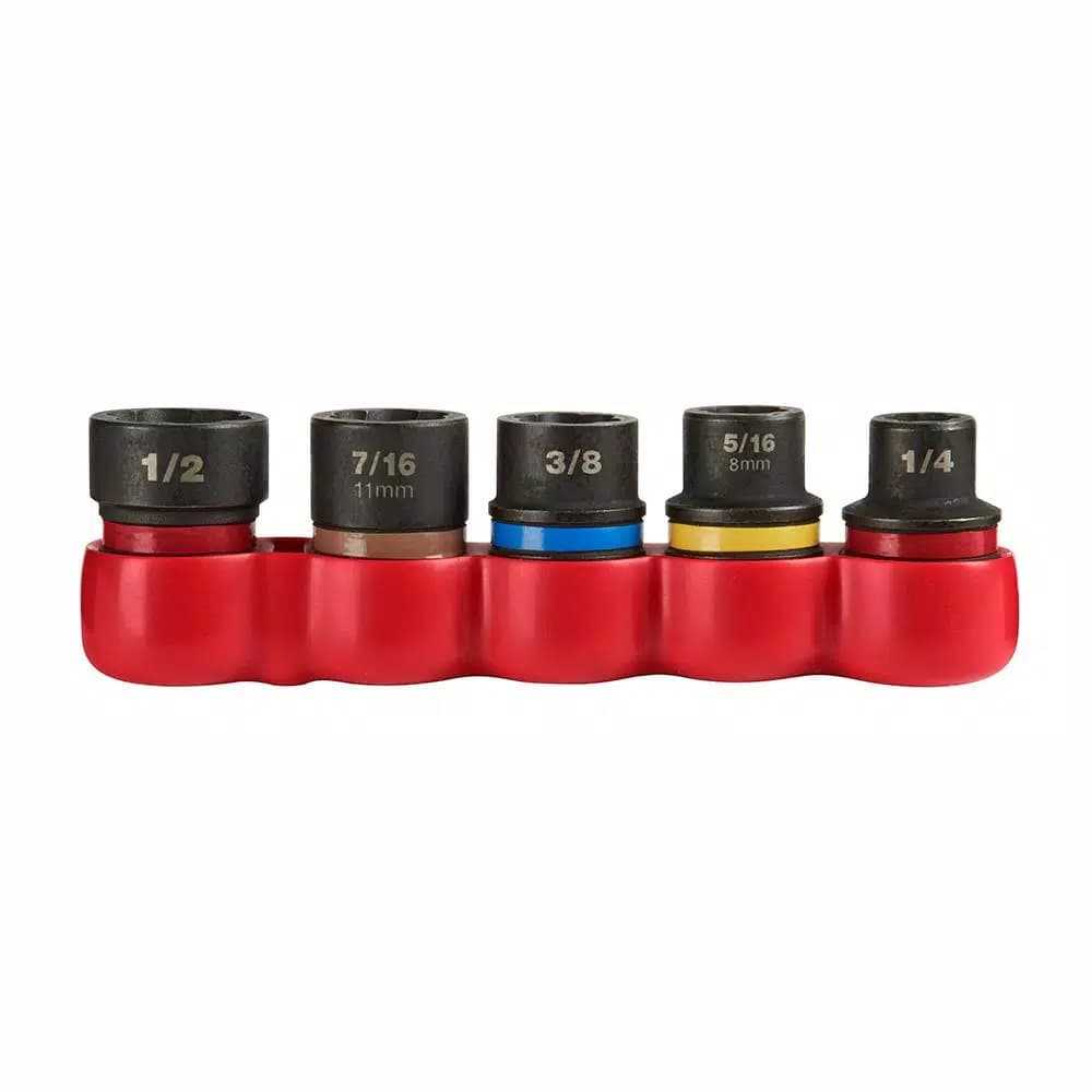 Milwaukee SHOCKWAVE Impact-Duty Extractor Set, 6-Piece with Square Socket Adapter