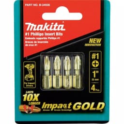 Makita Impact GOLD Phillips Steel Insert Bits, 4-Piece Set thumbnail 7