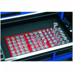 Triton Products 3/8 in. Drive Magnetic Socket Caddy Organizer, Red thumbnail 2