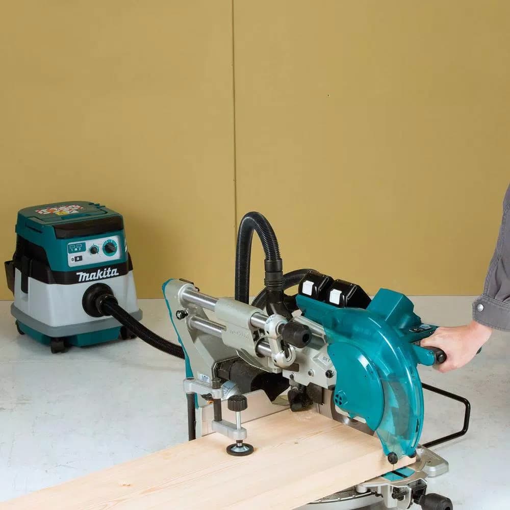 Makita 18V X2 LXT 10 in. Brushless Dual-Bevel Sliding Compound Miter Saw Kit with 4 5.0 Ah Batteries & Charger