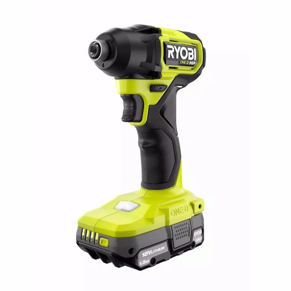 RYOBI ONE+ HP 18V Brushless 1/4 in. Compact Impact Driver Kit with (2) 1.5 Ah Batteries, Charger, and Bag