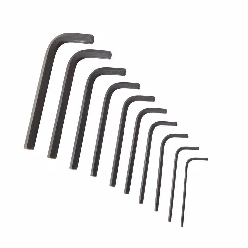 Husky 10-Piece SAE Short Arm Hex Key Set with Color-Coded Caddy