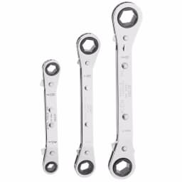 Klein Tools 3-Piece Reversible Ratcheting Offset Box Wrench Set with Pouch thumbnail 1