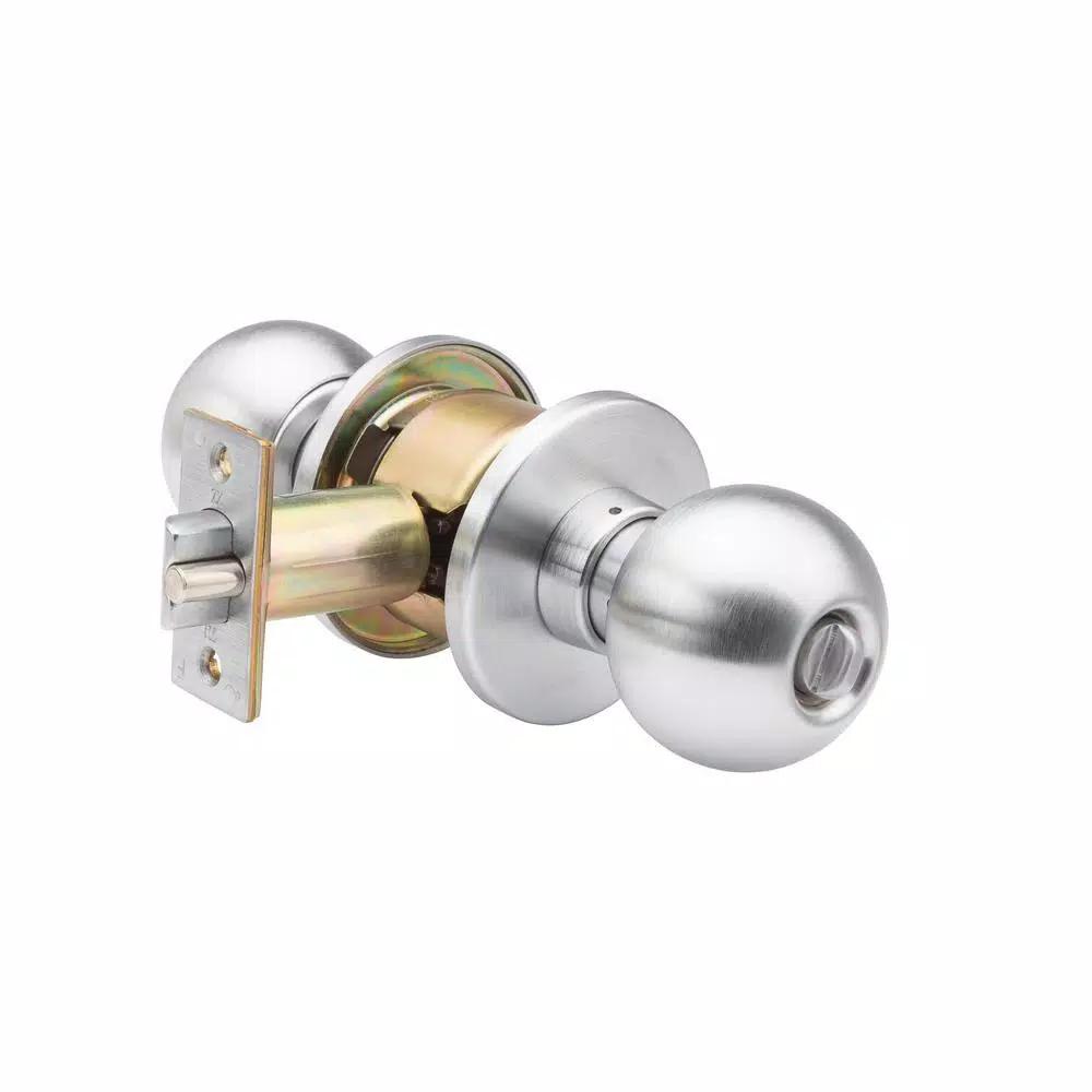 Taco Grade 1 Heavy Duty Cylindrical Keyed Entry Door Knob, Satin Stainless Steel