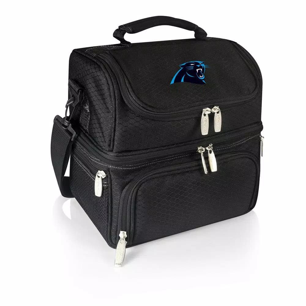 ONIVA Pranzo Black Carolina Panthers Insulated Lunch Bag with Utensil Set