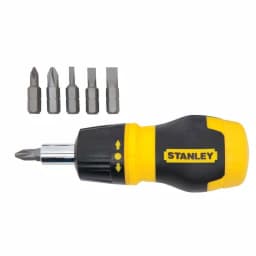 Stanley 6-in-1 Ratcheting Multibit Screwdriver with Chrome Vanadium Bits thumbnail 1