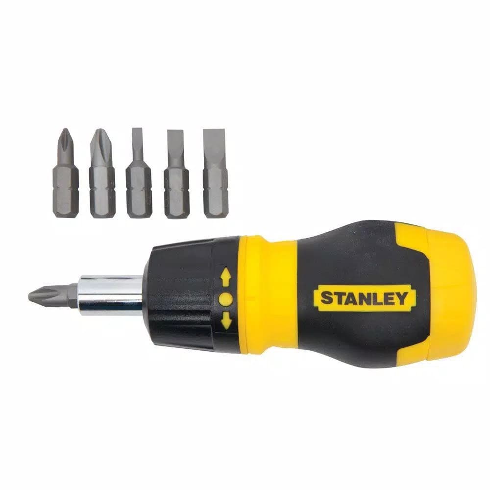 Stanley 6-in-1 Ratcheting Multibit Screwdriver with Chrome Vanadium Bits